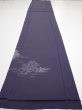 Photo4: 3M06z100  Japanese Kimono Silk  FABRIC  Dark purple 75.6x14.8 (4)