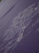 Photo5: 3M06z100  Japanese Kimono Silk  FABRIC  Dark purple 75.6x14.8 (5)