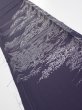 Photo1: 3M07z40  Japanese Kimono Silk  FABRIC  Dark purple 59.8x7.5 (1)