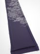 Photo2: 3M07z40  Japanese Kimono Silk  FABRIC  Dark purple 59.8x7.5 (2)