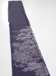 Photo3: 3M07z40  Japanese Kimono Silk  FABRIC  Dark purple 59.8x7.5 (3)