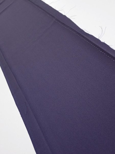 Photo1: 3M08z40  Japanese Kimono Silk  FABRIC  Dark purple 58.3x7.5 (1)