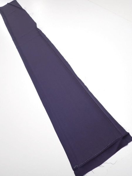 Photo5: 3M08z40  Japanese Kimono Silk  FABRIC  Dark purple 58.3x7.5 (5)
