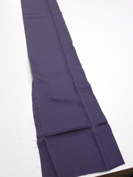 Photo2: 3M09z60  Japanese Kimono Silk  FABRIC  Dark purple 90.6x6.9 (2)