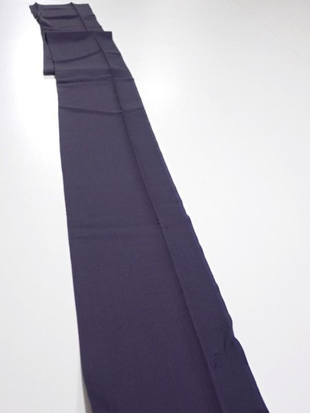 Photo3: 3M09z60  Japanese Kimono Silk  FABRIC  Dark purple 90.6x6.9 (3)