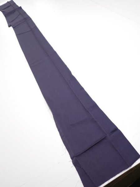 Photo4: 3M09z60  Japanese Kimono Silk  FABRIC  Dark purple 90.6x6.9 (4)