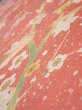 Photo4: 3M02z60  Japanese Kimono Silk  FABRIC Plum branch Coral pink 48.0x14.4 (4)