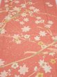 Photo1: 3M04z90  Japanese Kimono Silk  FABRIC Plum branch Coral pink 65.4x14.4 (1)