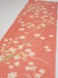Photo3: 3M04z90  Japanese Kimono Silk  FABRIC Plum branch Coral pink 65.4x14.4 (3)
