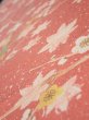 Photo4: 3M06z90  Japanese Kimono Silk  FABRIC Plum branch Coral pink 65.4x14.2 (4)