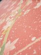 Photo4: 3M07z40  Japanese Kimono Silk  FABRIC Plum branch Coral pink 59.8x7.5 (4)