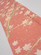 Photo1: 3M08z40  Japanese Kimono Silk  FABRIC Plum branch Coral pink 59.8x7.5 (1)