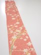 Photo3: 3M08z40  Japanese Kimono Silk  FABRIC Plum branch Coral pink 59.8x7.5 (3)