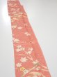 Photo2: 3M09z50  Japanese Kimono Silk  FABRIC Plum branch Coral pink 82.3x6.7 (2)