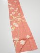 Photo3: 3M09z50  Japanese Kimono Silk  FABRIC Plum branch Coral pink 82.3x6.7 (3)