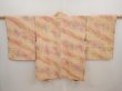 Photo1: 6716T01z460 Vintage Japanese Kimono Silk SHIBORI HAORI  Light orange (1)