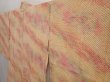 Photo2: 6716T01z460 Vintage Japanese Kimono Silk SHIBORI HAORI  Light orange (2)