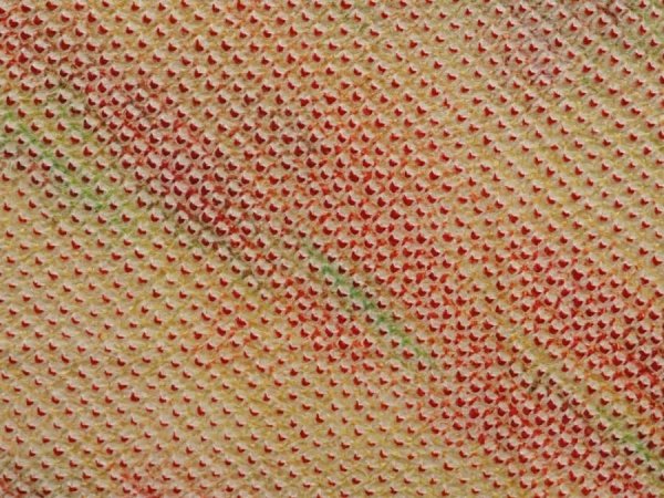 Photo3: 6716T01z460 Vintage Japanese Kimono Silk SHIBORI HAORI  Light orange (3)
