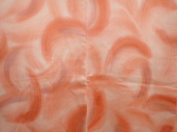 Photo3: 6716T02z560 Vintage Japanese Kimono Silk HAORI  Coral pink (3)