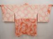 Photo6: 6716T02z560 Vintage Japanese Kimono Silk HAORI  Coral pink (6)