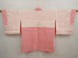 Photo6: 6716T03z450 Vintage Japanese Kimono Silk SHIBORI HAORI Plain Pink (6)