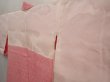 Photo7: 6716T03z450 Vintage Japanese Kimono Silk SHIBORI HAORI Plain Pink (7)