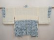 Photo6: 6716T04z560 Vintage Japanese Kimono Silk HAORI Flowers Off-white (6)