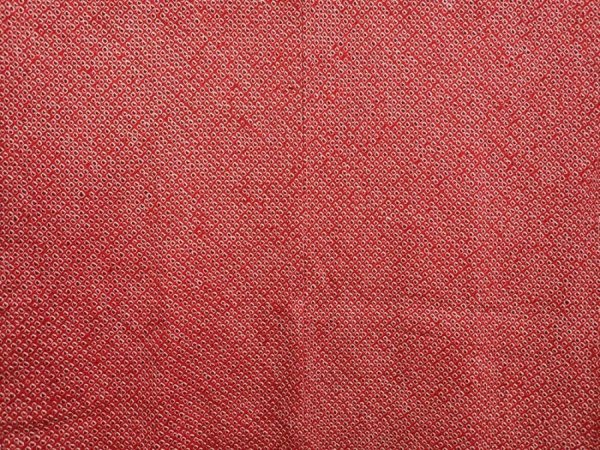 Photo3: 6716T05z430 Vintage Japanese Kimono Silk SHIBORI HAORI Plain Dark red (3)