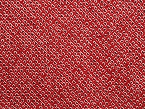 Photo4: 6716T05z430 Vintage Japanese Kimono Silk SHIBORI HAORI Plain Dark red (4)