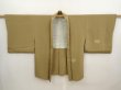 Photo6: 6716T06z560 Vintage Japanese Kimono Silk HAORI Chrysanthemum Olive green (6)