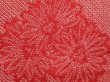 Photo4: 6716T07z460 Vintage Japanese Kimono Silk SHIBORI HAORI Flower Red-Pink (4)