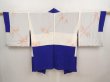 Photo7: 6716T08z570 Vintage Japanese Kimono Silk HAORI Flower Oriental blue (7)