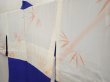 Photo8: 6716T08z570 Vintage Japanese Kimono Silk HAORI Flower Oriental blue (8)