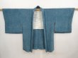 Photo6: 6716T09z610 Vintage Japanese Kimono Silk HAORI  Deep cyan (6)