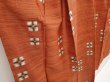 Photo3: 6716T11z690 Vintage Japanese Kimono Silk MEISEN KOMON  Orange-Brown (3)