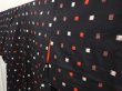 Photo2: 6716T12z660 Vintage Japanese Kimono Silk MEISEN KOMON  Black (2)