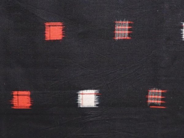 Photo6: 6716T12z660 Vintage Japanese Kimono Silk MEISEN KOMON  Black (6)