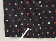 Photo7: 6716T12z660 Vintage Japanese Kimono Silk MEISEN KOMON  Black (7)