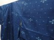 Photo2: 6716T13z420 Vintage Japanese Kimono Silk MEISEN KOMON Flower Dark cyan blue (2)