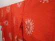 Photo2: 6716T14z570 Vintage Japanese Kimono Silk MEISEN KOMON Flower Tomato red (2)