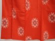 Photo4: 6716T14z570 Vintage Japanese Kimono Silk MEISEN KOMON Flower Tomato red (4)
