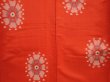 Photo5: 6716T14z570 Vintage Japanese Kimono Silk MEISEN KOMON Flower Tomato red (5)