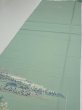 Photo3: 2J03z100  Japanese Kimono Silk  FABRIC Scenery Light blue-green 70.1x15.0 (3)
