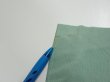 Photo7: 2J03z100  Japanese Kimono Silk  FABRIC Scenery Light blue-green 70.1x15.0 (7)