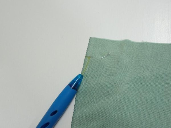 Photo7: 2J03z100  Japanese Kimono Silk  FABRIC Scenery Light blue-green 70.1x15.0 (7)
