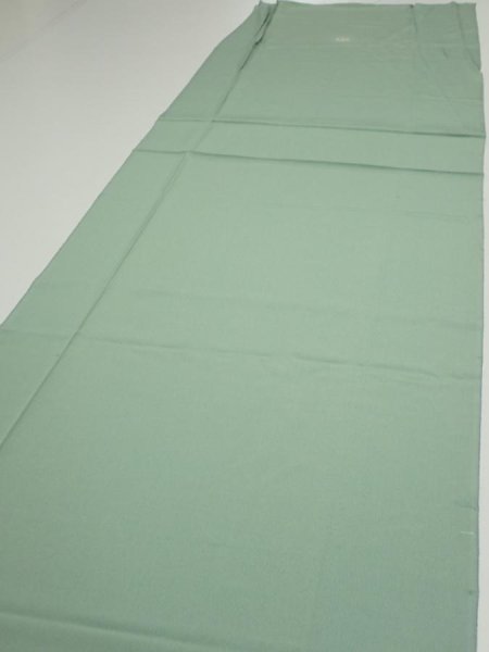 Photo3: 2J04z90  Japanese Kimono Silk  FABRIC Scenery Light blue-green 67.7x15.0 (3)