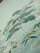 Photo4: 2J04z90  Japanese Kimono Silk  FABRIC Scenery Light blue-green 67.7x15.0 (4)