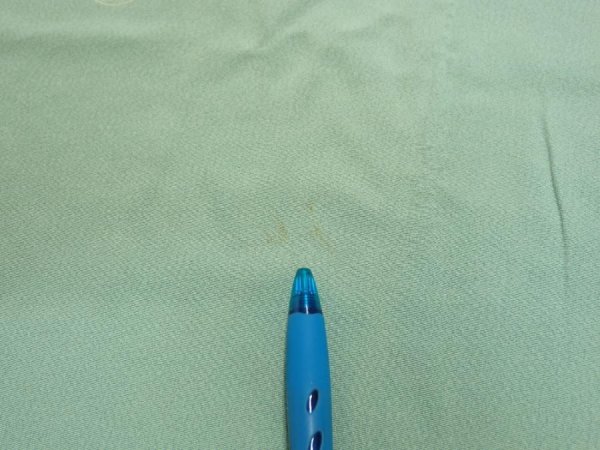 Photo7: 2J04z90  Japanese Kimono Silk  FABRIC Scenery Light blue-green 67.7x15.0 (7)
