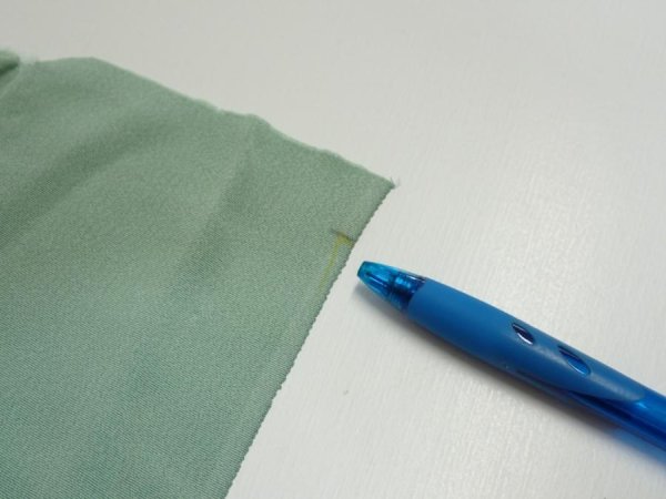 Photo8: 2J04z90  Japanese Kimono Silk  FABRIC Scenery Light blue-green 67.7x15.0 (8)