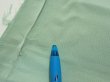 Photo6: 2J07z40  Japanese Kimono Silk  FABRIC Scenery Light blue-green 57.5x7.5 (6)